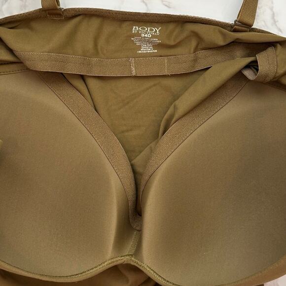 VICTORIAS SECRET BODY BY VICTORIA ARMY GREEN CAMI BRA 34D - Picture 12 of 12